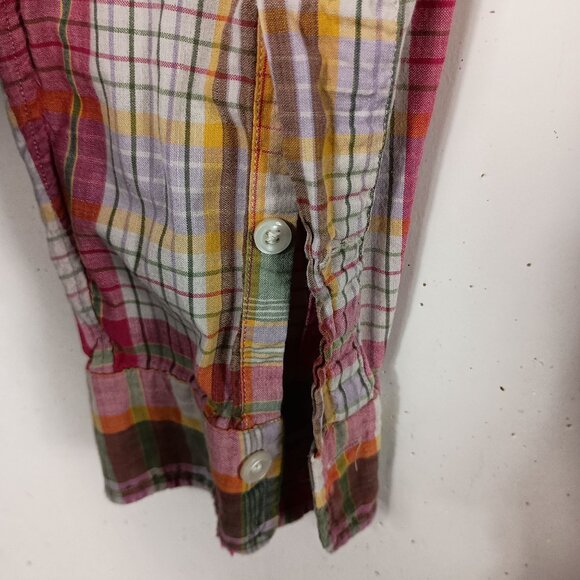 Ralph Lauren Madras Plaid Shirt Mens L Multicolor Preppy Ivy League Coastal - Picture 4 of 6